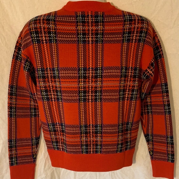 NWOT Sandro Rare Red Tartan Sweater Size Small - Picture 8 of 11